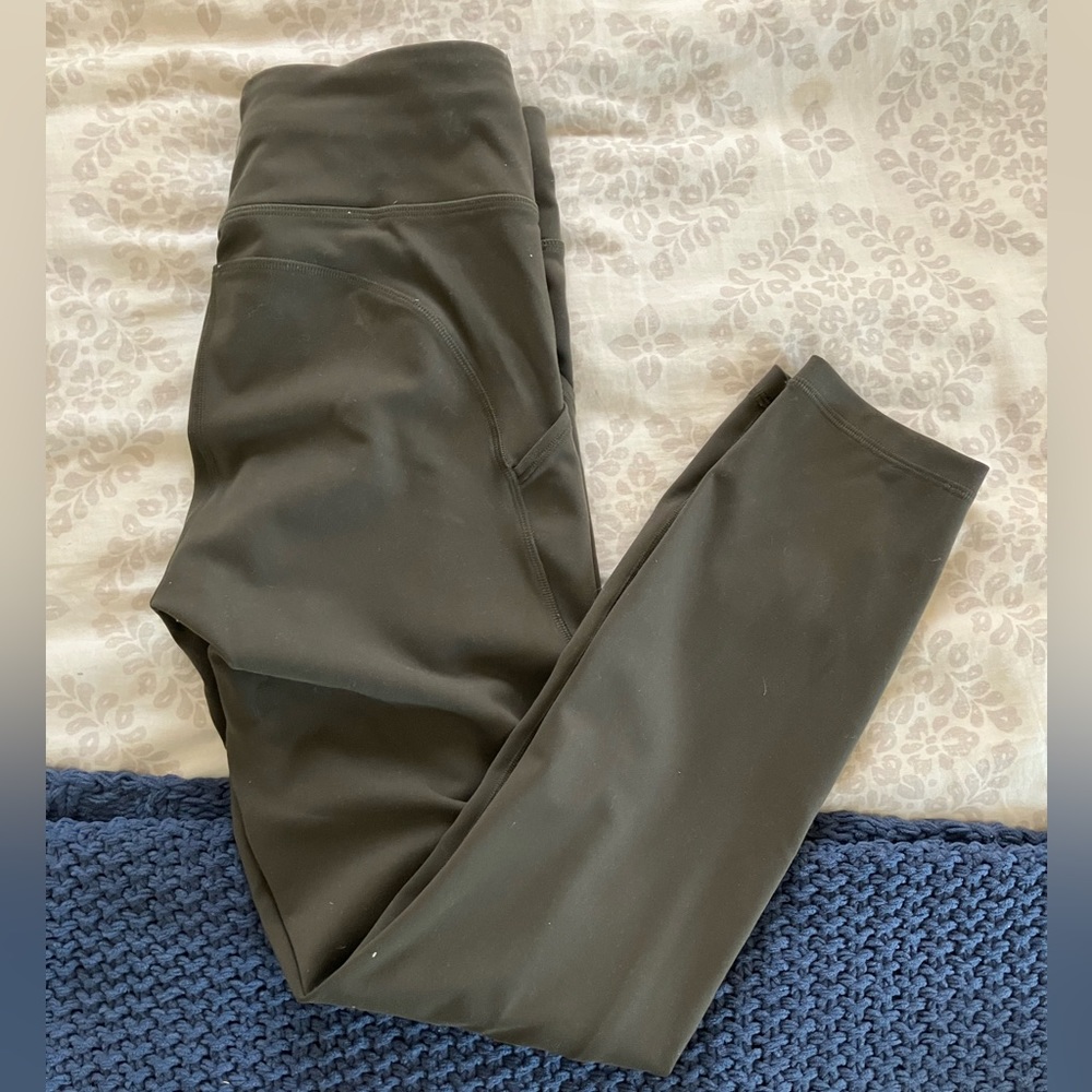 Olive green lululemon leggings size 8